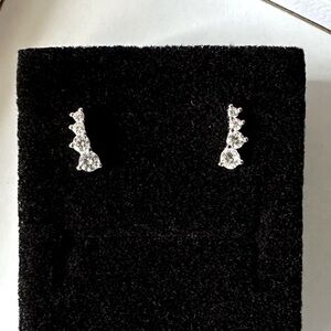 PRIMROSE Sterling Silver Curved Crawler Earrings